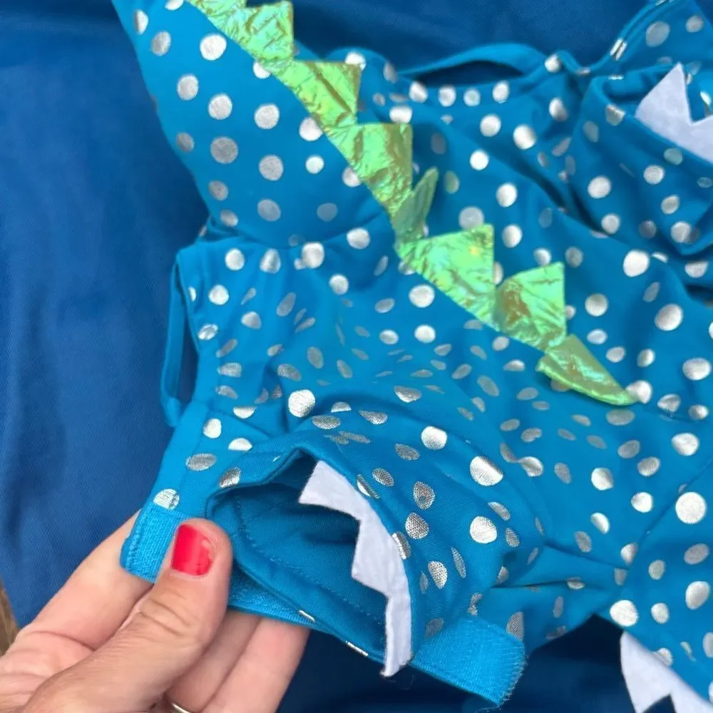 Martha Stewart PETS Vibrant Blue Dino Pet Outfit